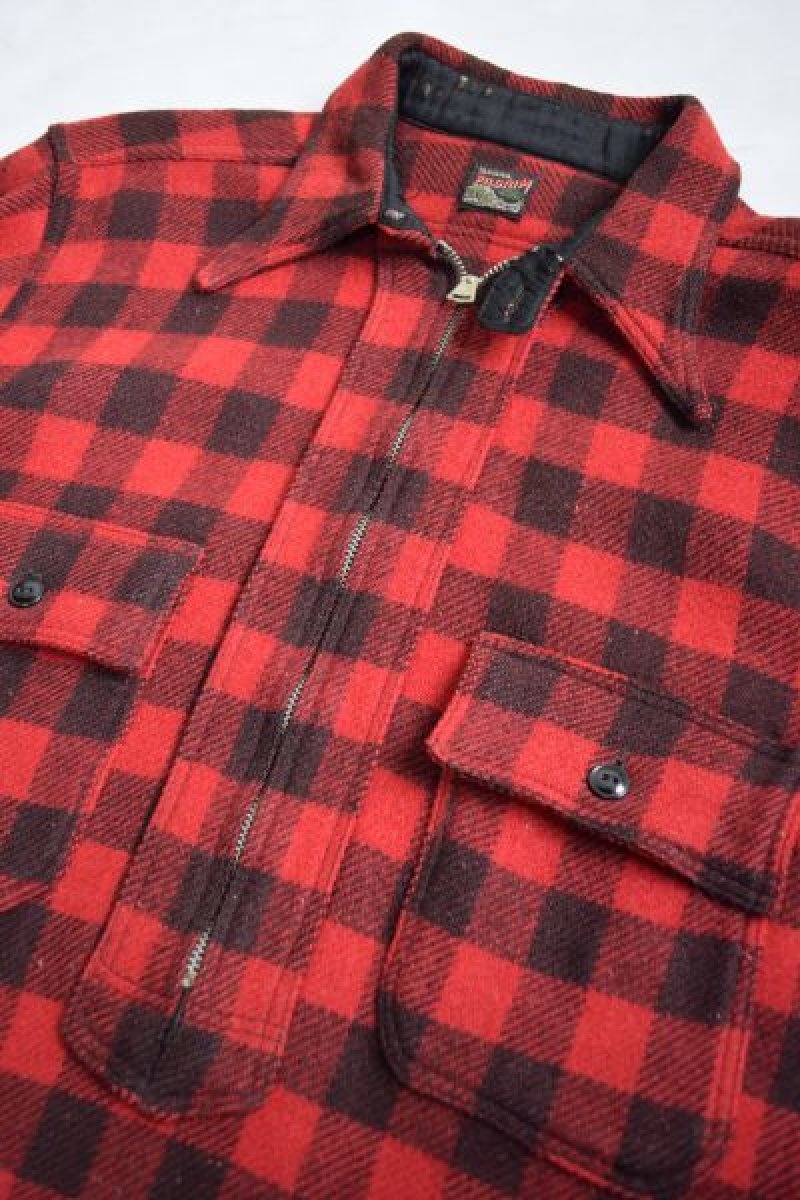 画像3: 40's PILGRIM half zip wool shirt (3)