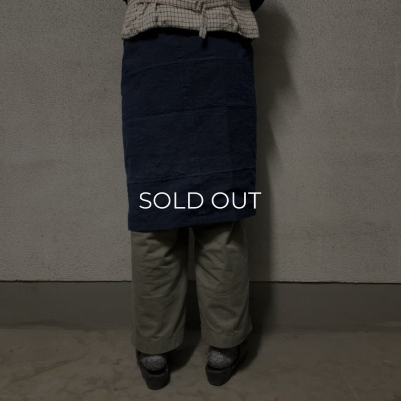 画像3: 〚TEXTURES〛 wrap skirt "藍染古布" (3)