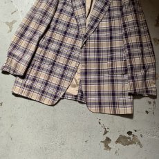 画像8: 60's-70's madras check tailored jacket  (8)