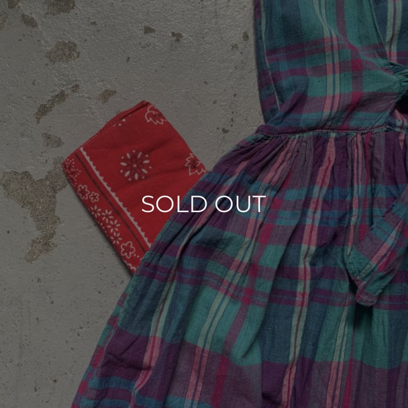 画像12: Indian madras check one-piece (12)