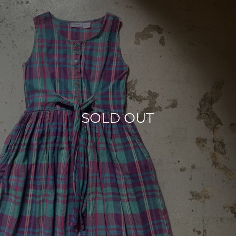 画像4: Indian madras check one-piece (4)