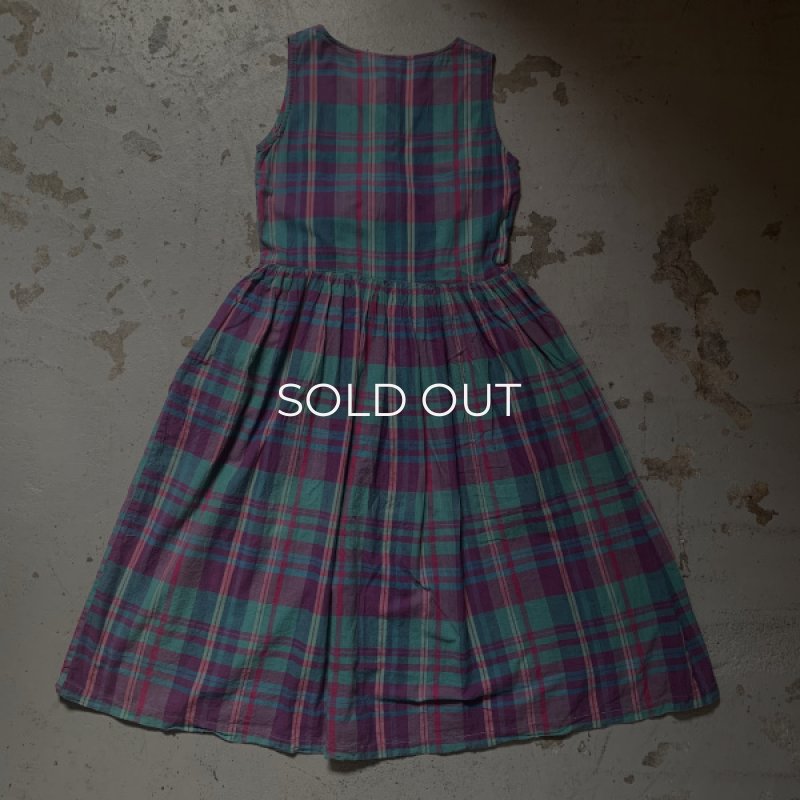 画像7: Indian madras check one-piece (7)