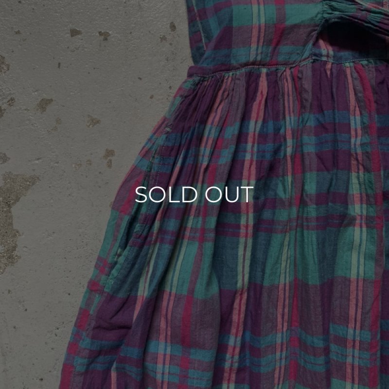 画像11: Indian madras check one-piece (11)