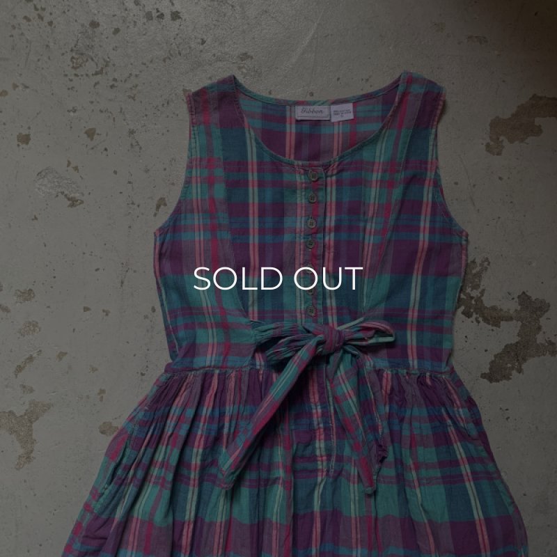 画像5: Indian madras check one-piece (5)