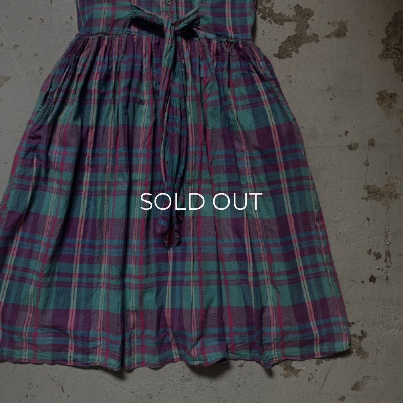 画像6: Indian madras check one-piece (6)