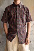 画像1: 60's-70's S/S madras check shirt -deadstock- (1)