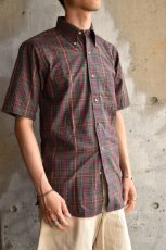 画像2: 60's-70's S/S madras check shirt -deadstock- (2)