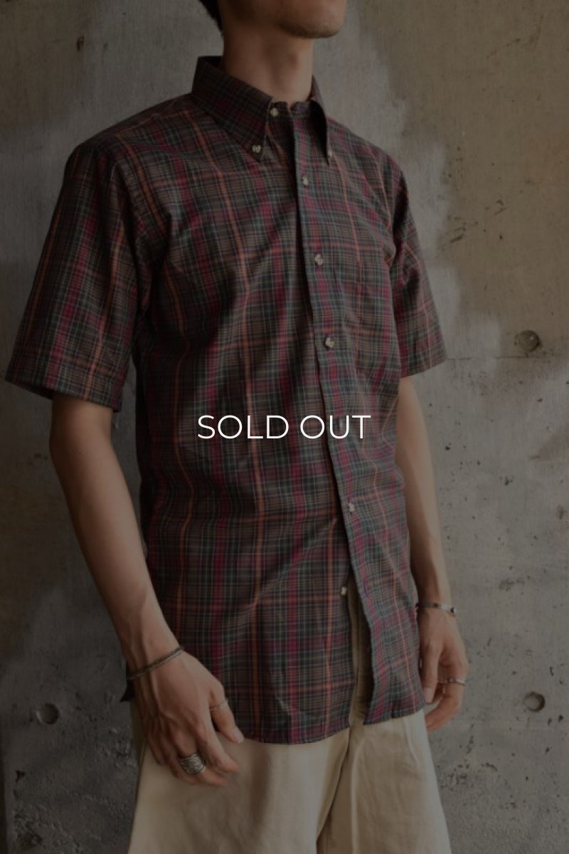 画像2: 60's-70's S/S madras check shirt -deadstock- (2)