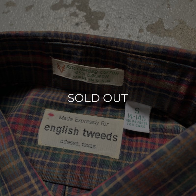 画像9: 60's-70's S/S madras check shirt -deadstock- (9)