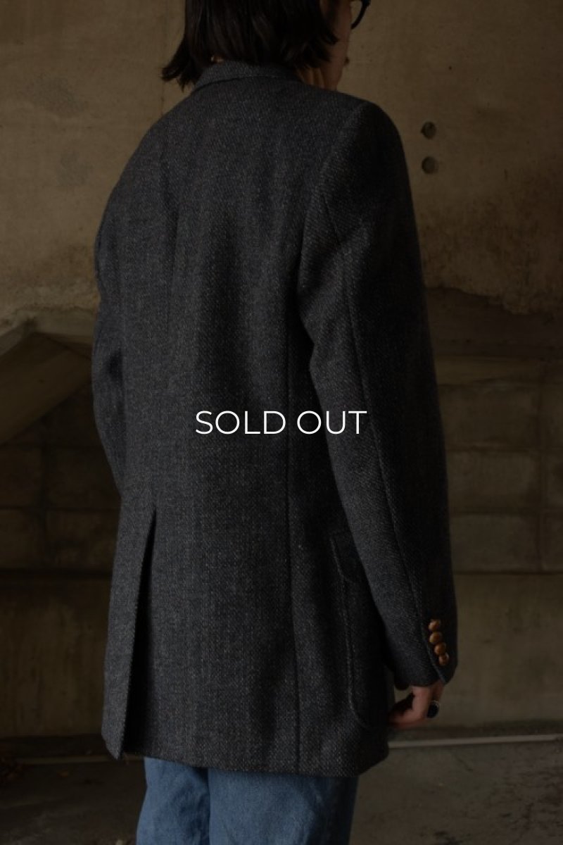 画像3: 80's-90's tweed tailored jacket "Harris Tweed" (3)