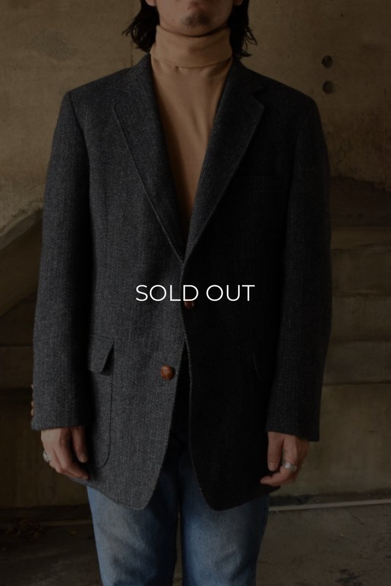 画像1: 80's-90's tweed tailored jacket "Harris Tweed" (1)