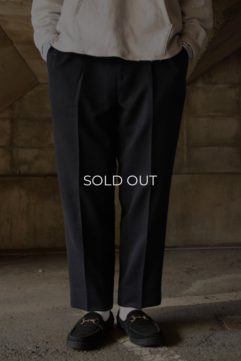 画像2: 〚TEXTURES〛 Inside Stripe Slacks -Navy×Black- (2)