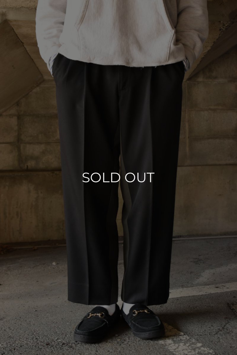 画像2: 〚TEXTURES〛 Inside Stripe Slacks -Black×Olive- (2)