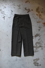 画像14: 〚TEXTURES〛 Inside Stripe Slacks -Olive×Black- (14)