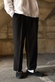 画像1: 〚TEXTURES〛 Inside Stripe Slacks -Black×Olive- (1)