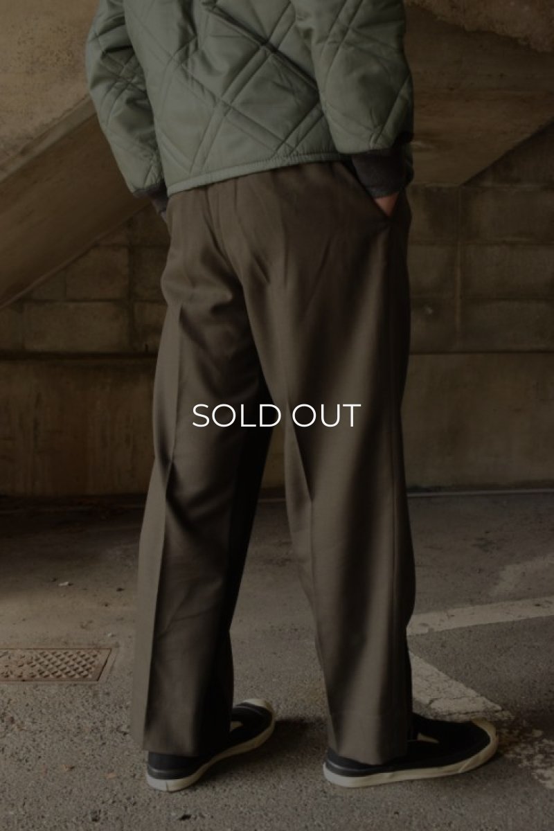 画像4: 〚TEXTURES〛 Inside Stripe Slacks -Olive×Black- (4)