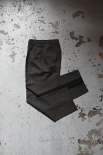 画像6: 〚TEXTURES〛 Inside Stripe Slacks -Olive×Black- (6)