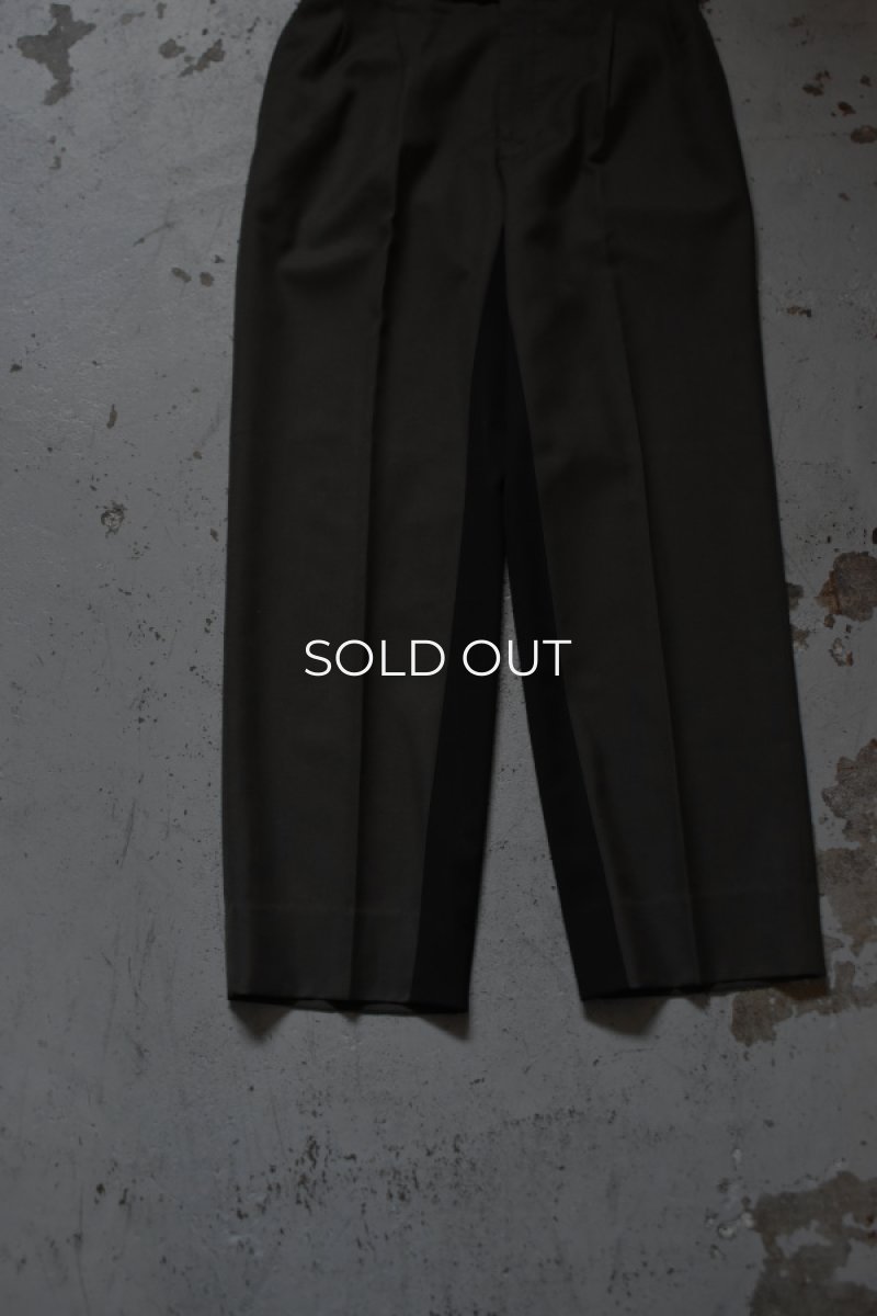 画像9: 〚TEXTURES〛 Inside Stripe Slacks -Olive×Black- (9)