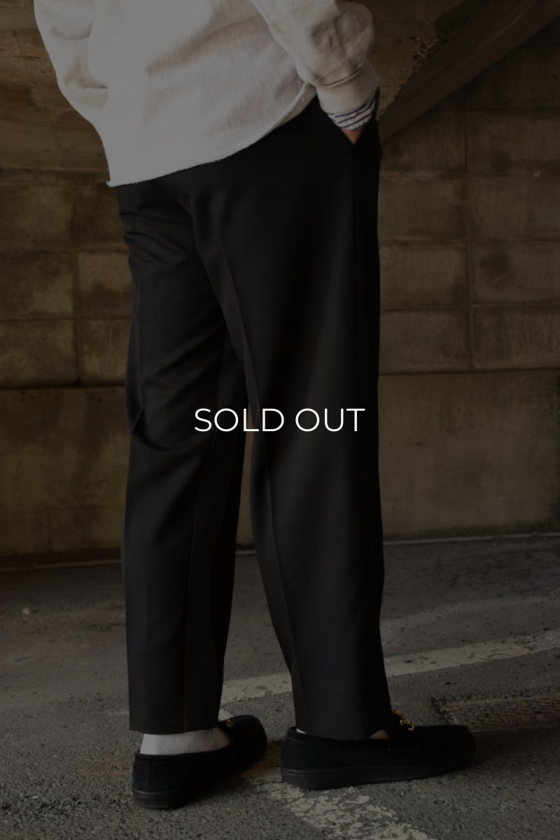 画像4: 〚TEXTURES〛 Inside Stripe Slacks -Black×Olive- (4)