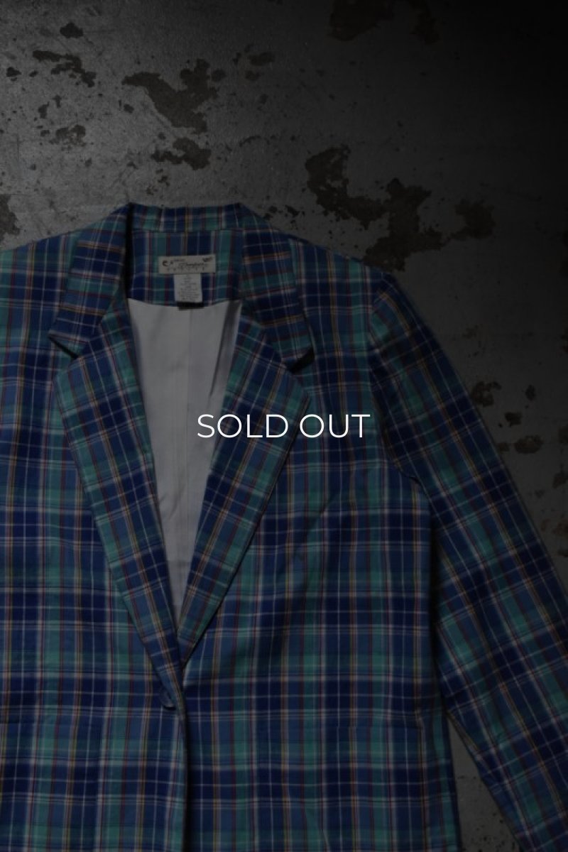 画像6: Norm Thomson madras check tailored jacket (6)