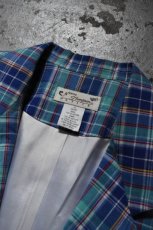 画像8: Norm Thomson madras check tailored jacket (8)