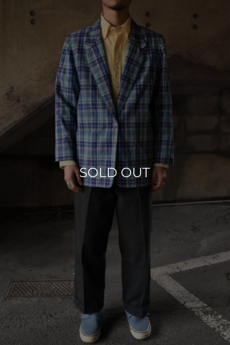 画像4: Norm Thomson madras check tailored jacket (4)