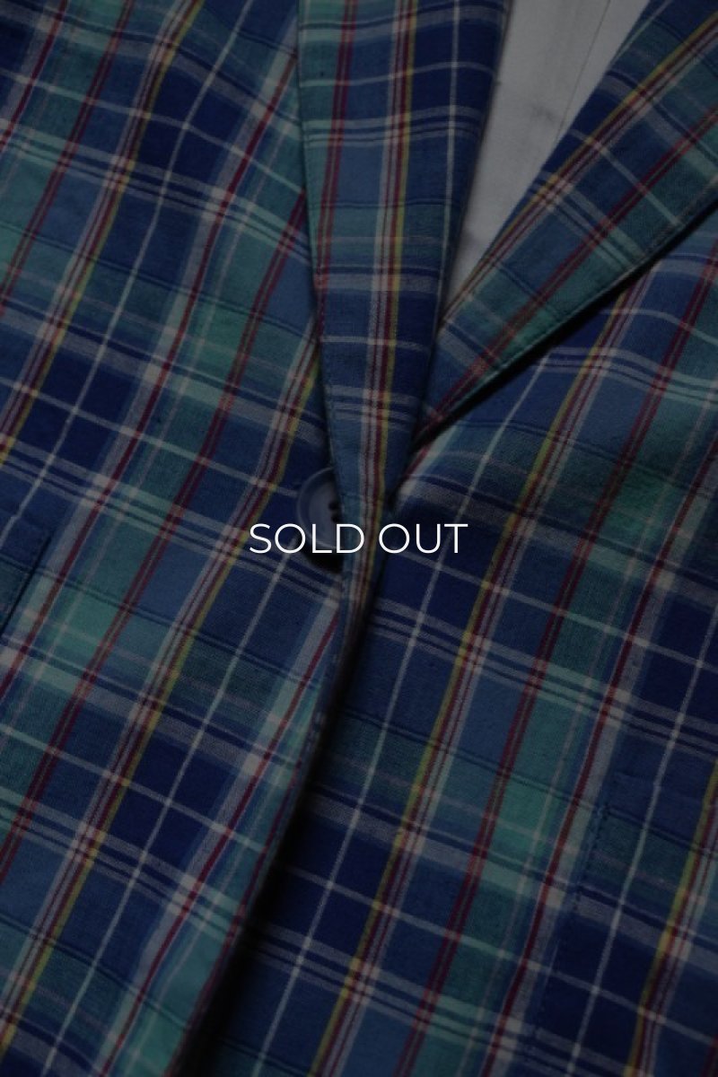 画像10: Norm Thomson madras check tailored jacket (10)