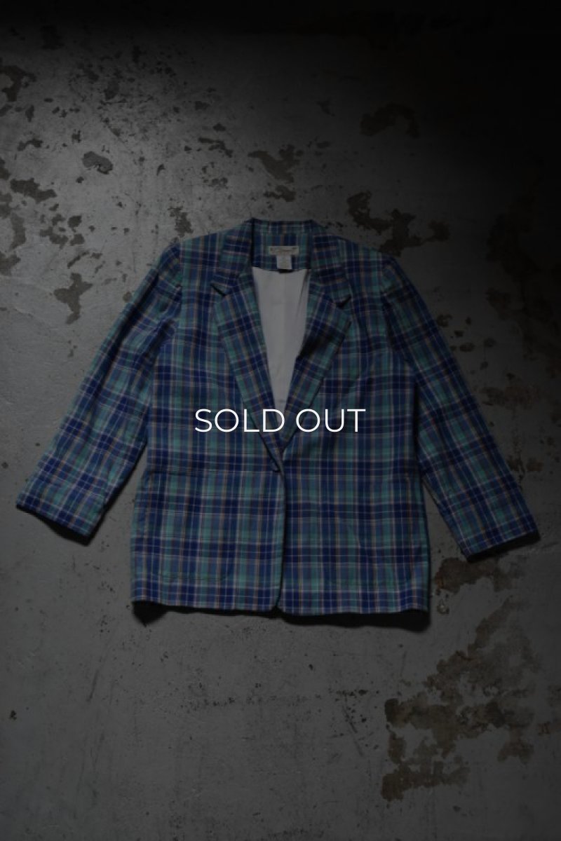 画像5: Norm Thomson madras check tailored jacket (5)