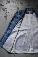 画像13: Norm Thomson madras check tailored jacket (13)