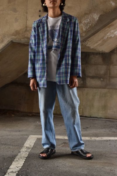 画像1: Norm Thomson madras check tailored jacket