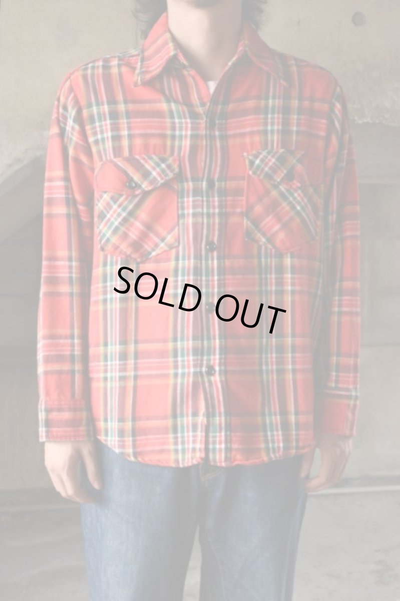 画像1: 70's Woolrich flannel shirt (1)