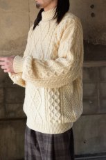 画像2: 80's Oak Tree aran knit sweater (2)