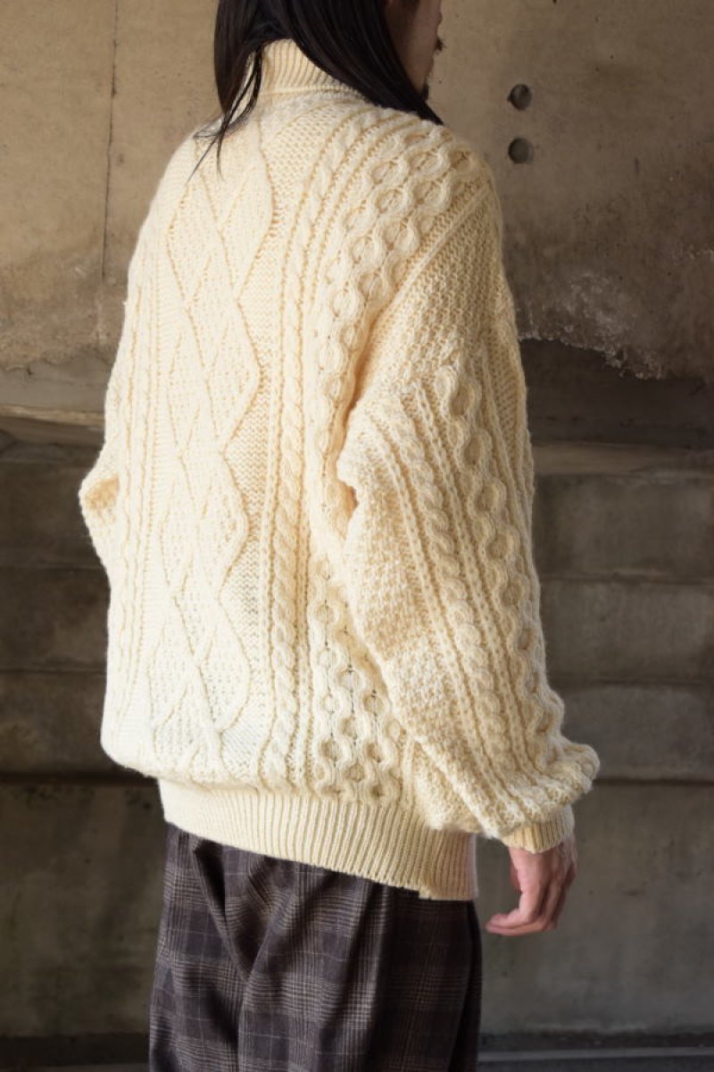 画像3: 80's Oak Tree aran knit sweater (3)