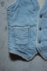 画像7: 70's Levi's denim boa vest [indigo] (7)