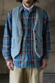画像1: 70's Levi's denim boa vest [indigo] (1)