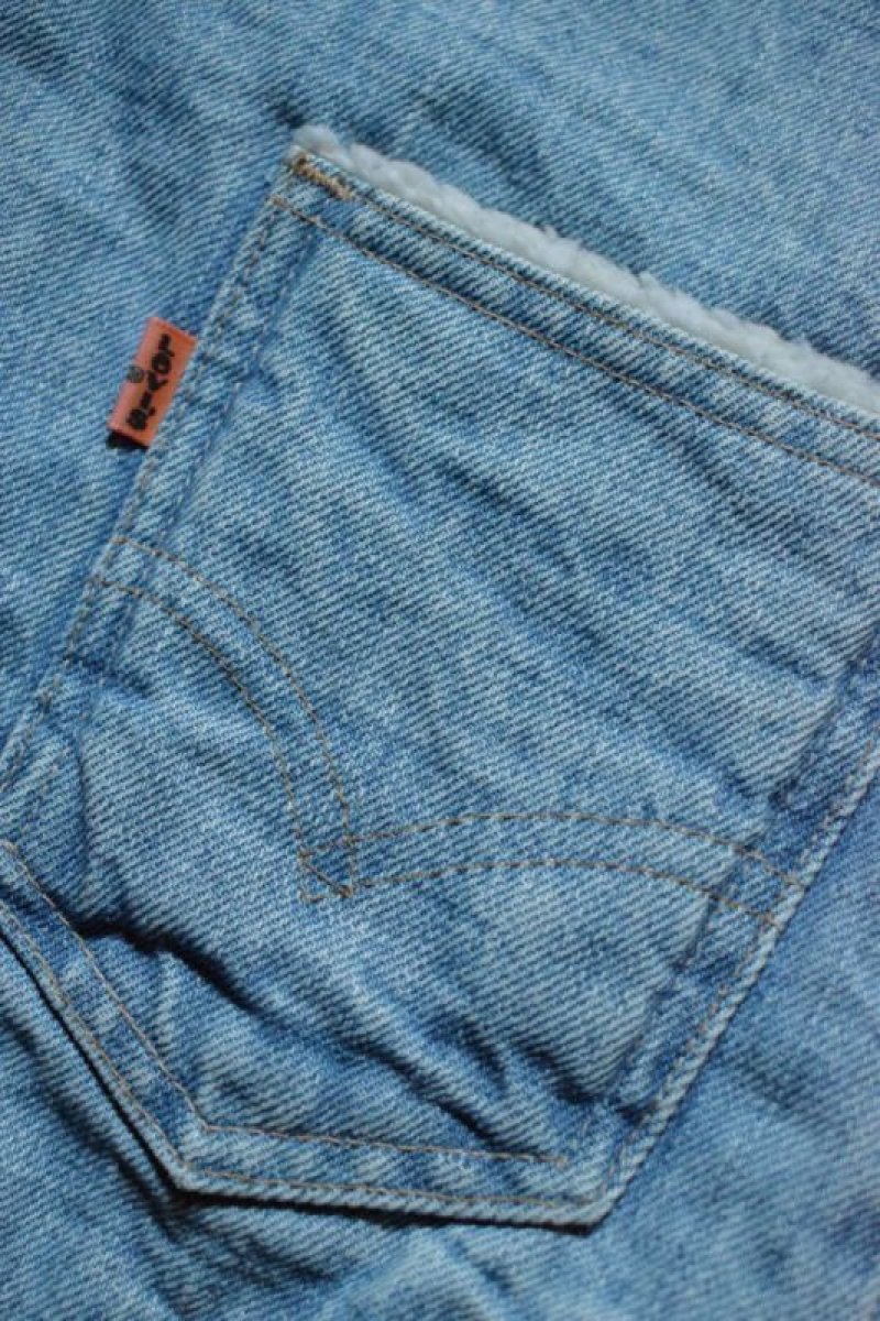 画像8: 70's Levi's denim boa vest [indigo] (8)