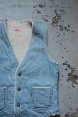 画像6: 70's Levi's denim boa vest [indigo] (6)