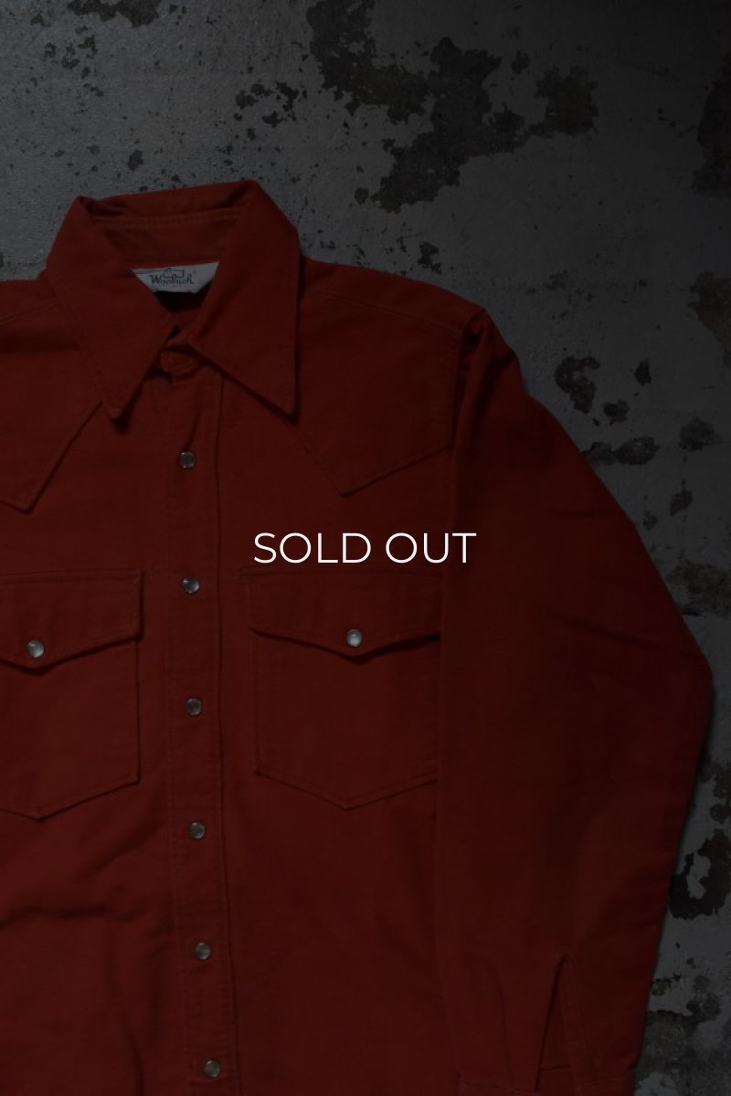 画像6: 70's Woolrich chamois cloth western shirt (6)