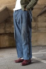 画像2: 〚TEXTURES〛 denim slacks (2)