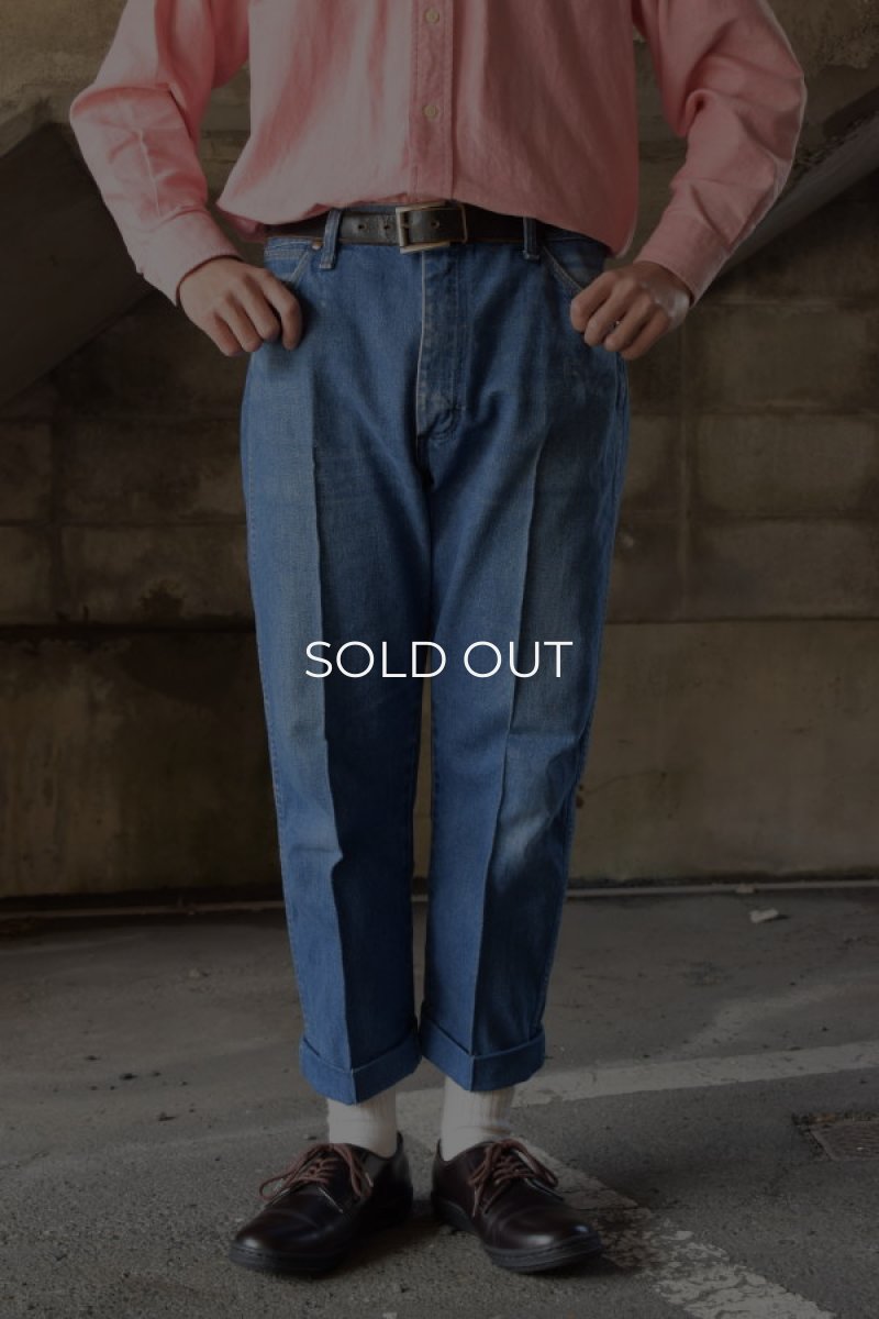 画像1: 〚TEXTURES〛 denim slacks (1)