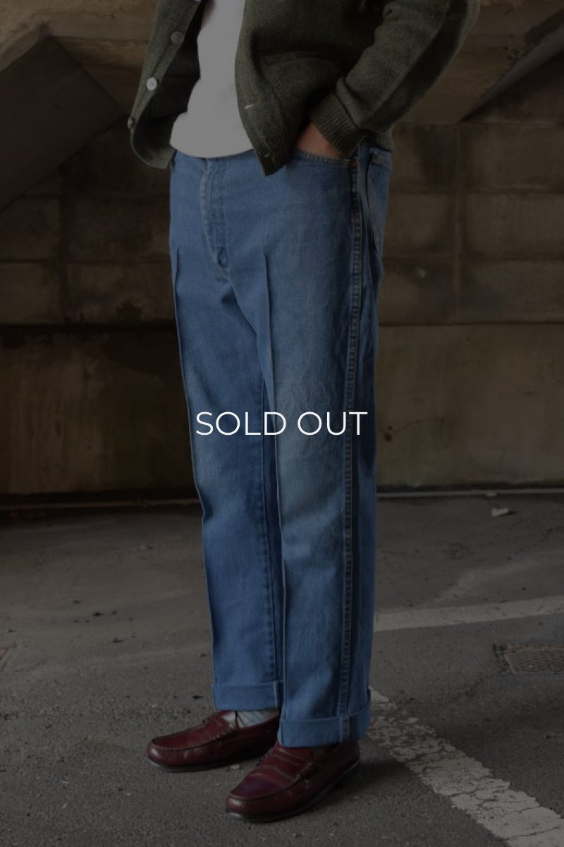TEXTURES〛 denim slacks