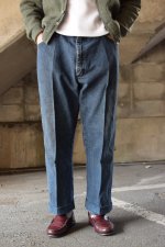 画像1: 〚TEXTURES〛 denim slacks (1)