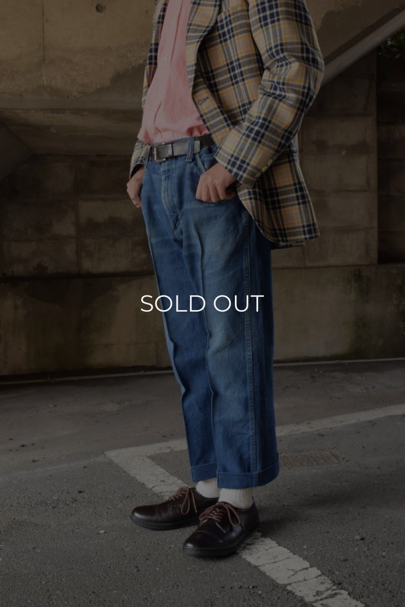 画像2: 〚TEXTURES〛 denim slacks (2)