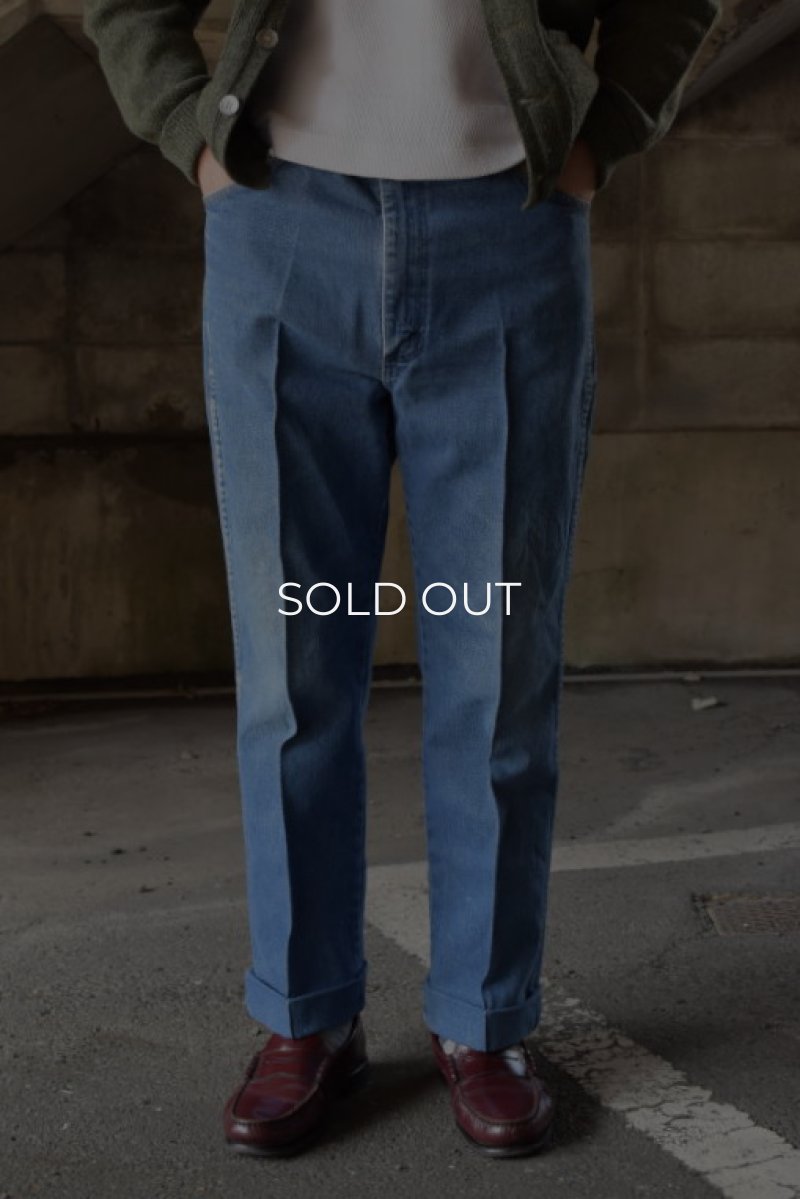 画像1: 〚TEXTURES〛 denim slacks (1)