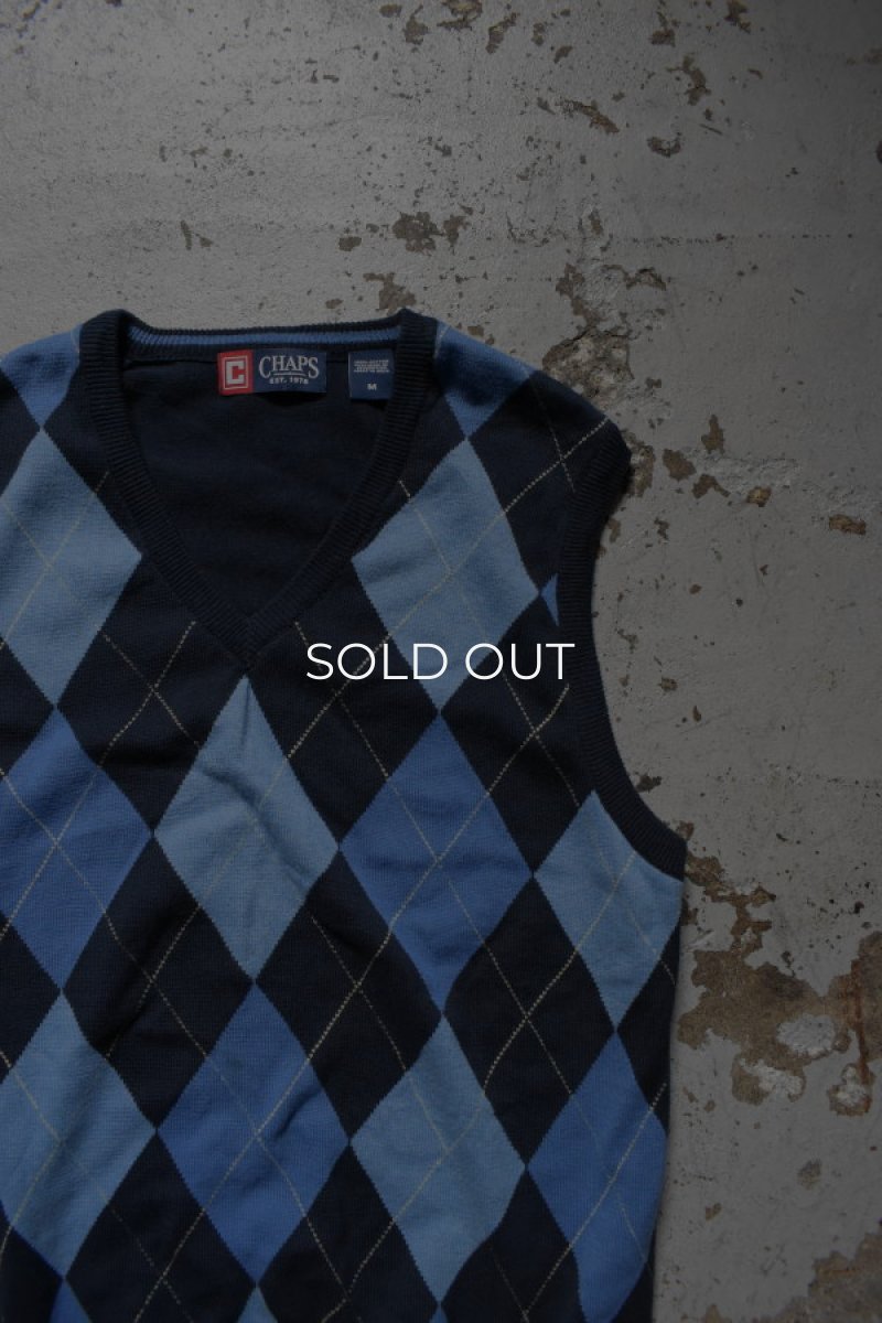 画像6: CHAPS cotton knit vest (6)