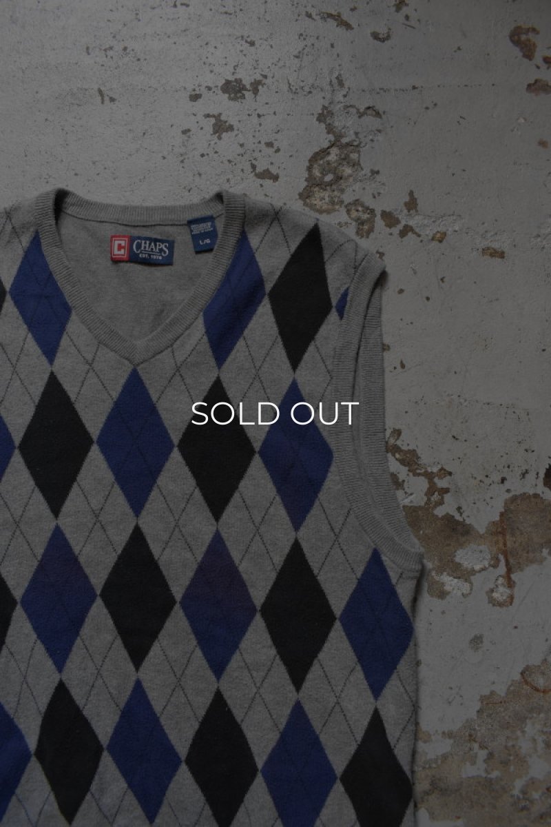 画像6: CHAPS cotton knit vest (6)