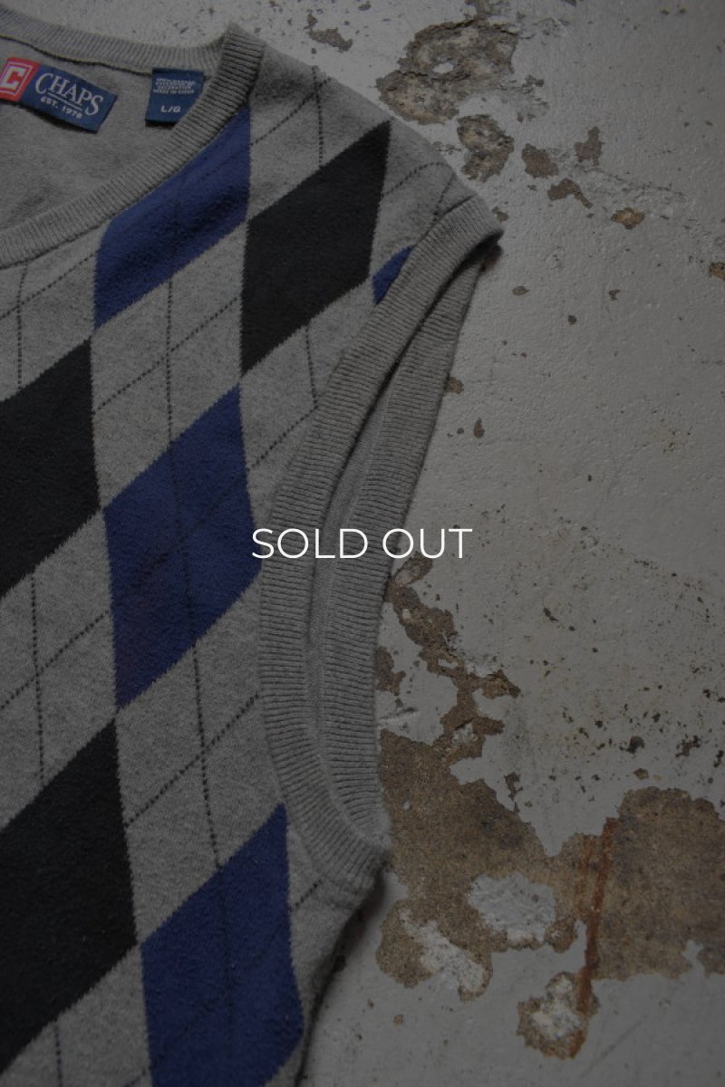 画像8: CHAPS cotton knit vest (8)