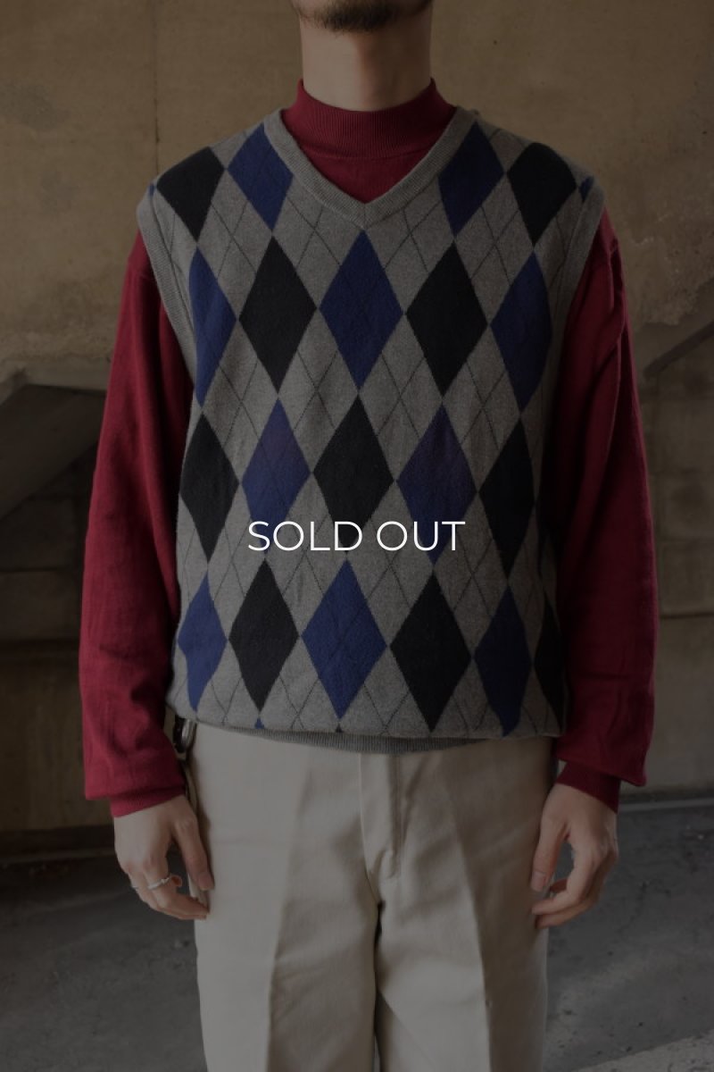 画像1: CHAPS cotton knit vest (1)