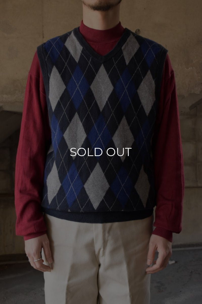 画像1: CHAPS cotton knit vest (1)