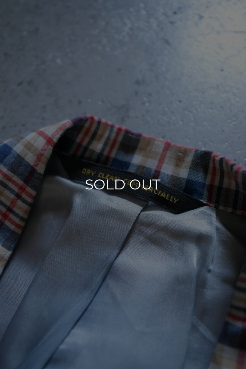 画像9: 70's Garfinckel's madras check tailored jacket (9)